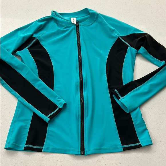 Attraco aqua Long-Sleeve Swim Coverup with Zip-Up Design - Picture 6 of 11